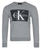 Bluza Calvin Klein męska szara duże logo bawełniana